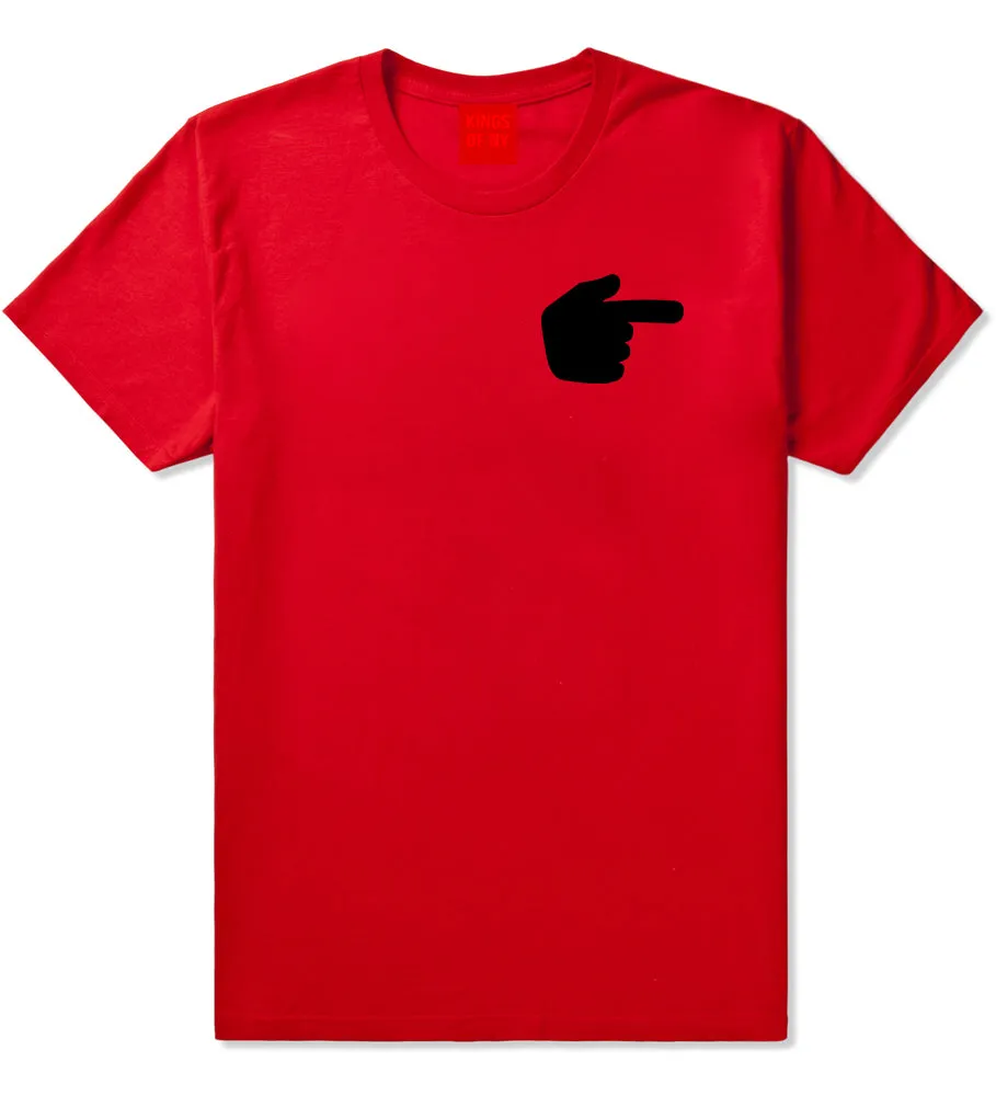Datway Pointing Finger Chest Mens T-Shirt