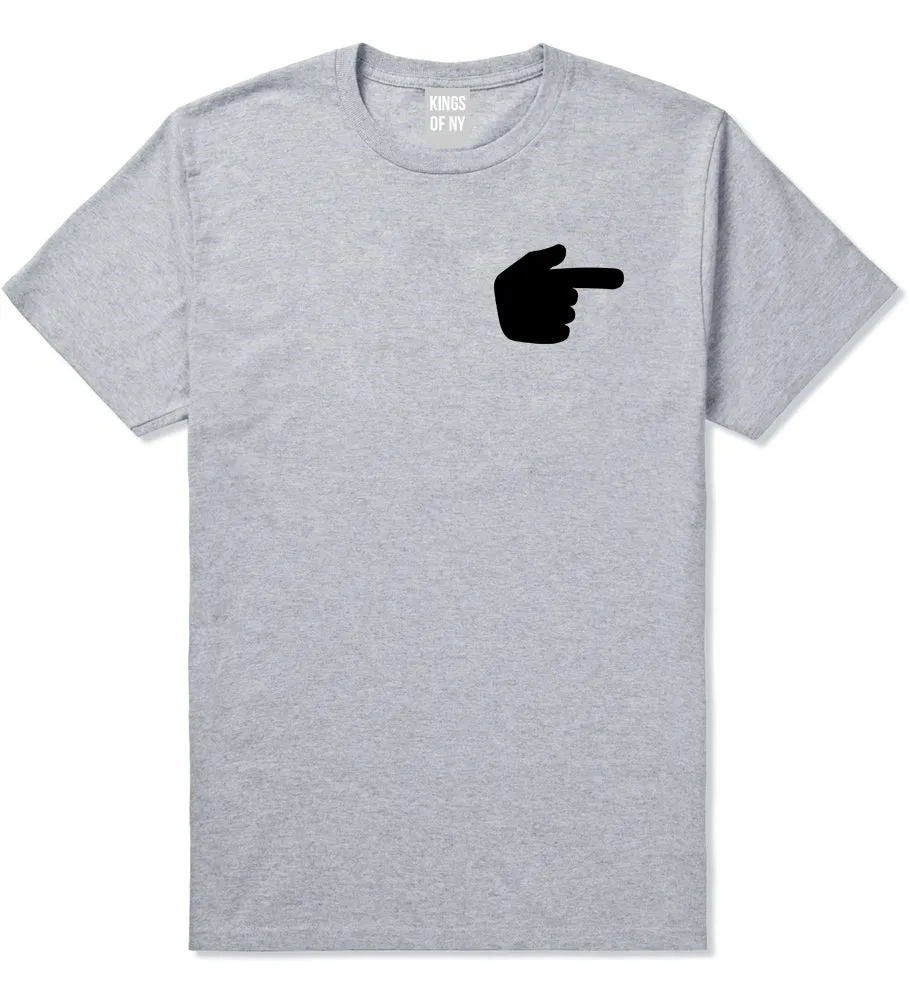 Datway Pointing Finger Chest Mens T-Shirt