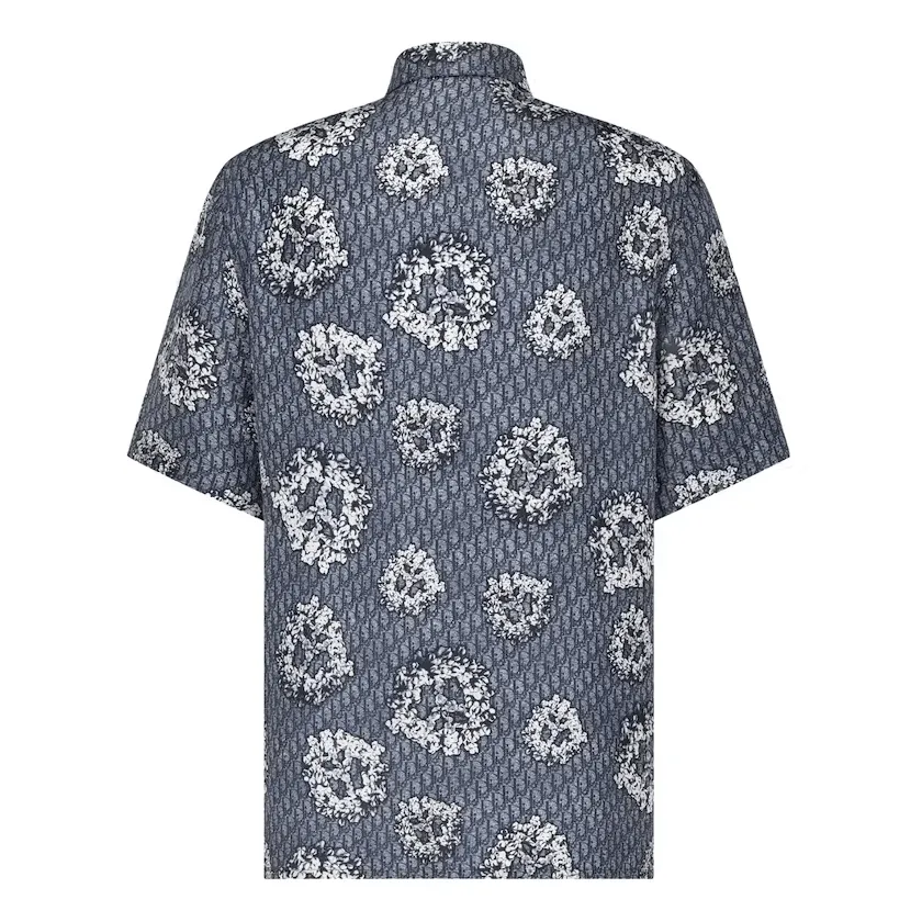 Dior x Denim Tears Silk Button Up Shirt Blue