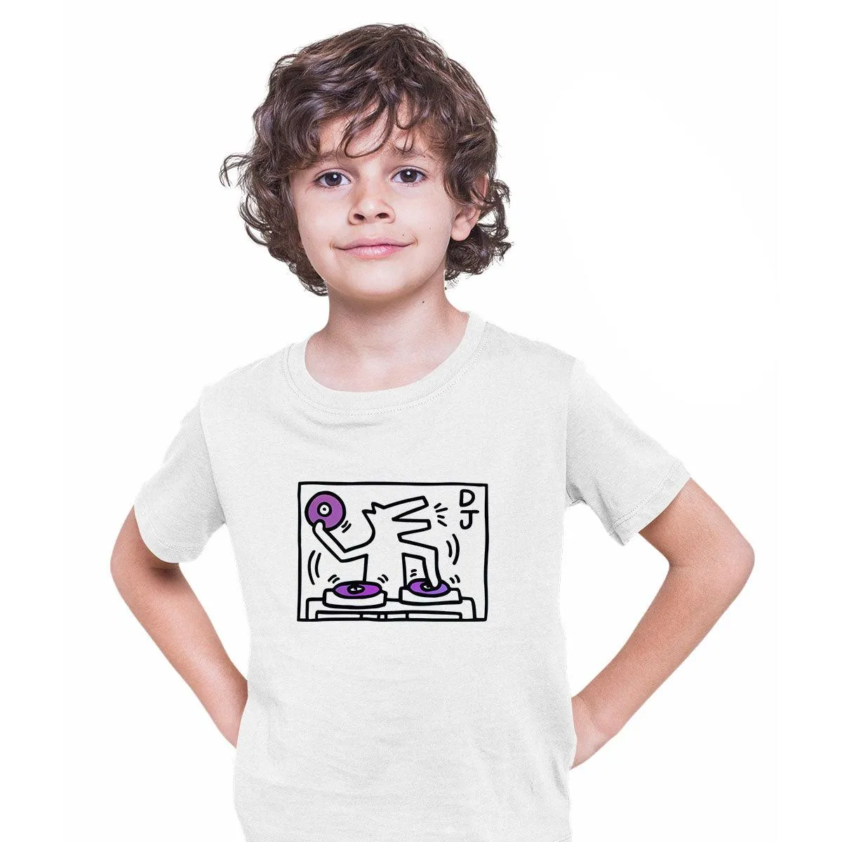 DJ 1988 Talking Heads Abstract Pop Art Heart Kids T-Shirt
