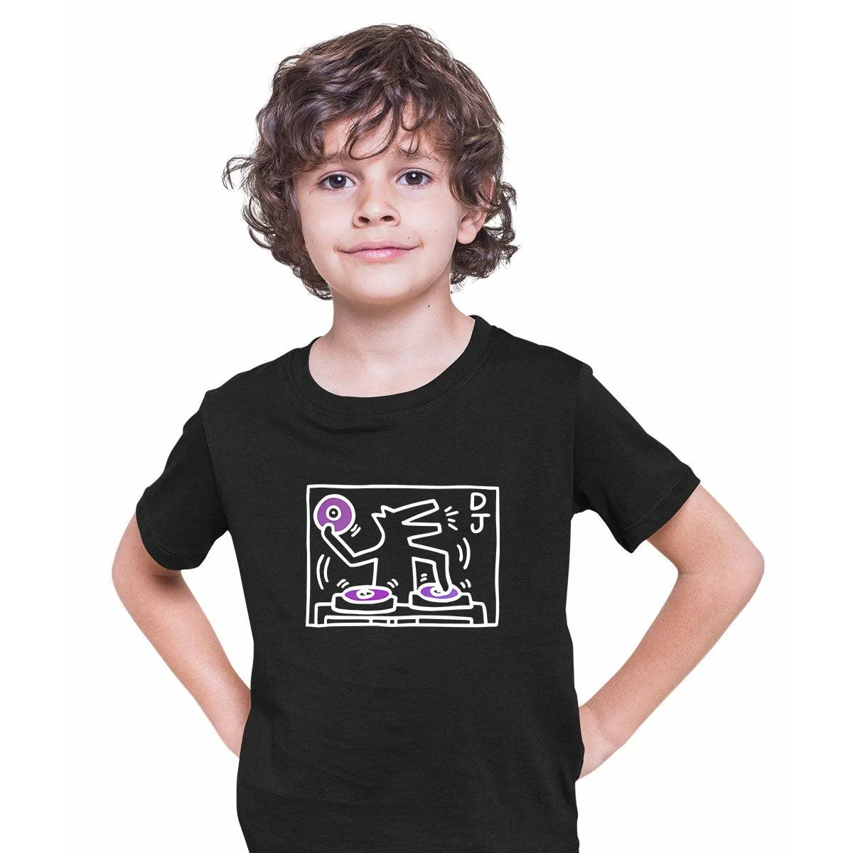 DJ 1988 Talking Heads Abstract Pop Art Heart Kids T-Shirt