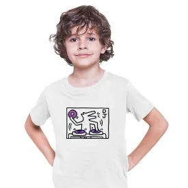 DJ 1988 Talking Heads Abstract Pop Art Heart Kids T-Shirt