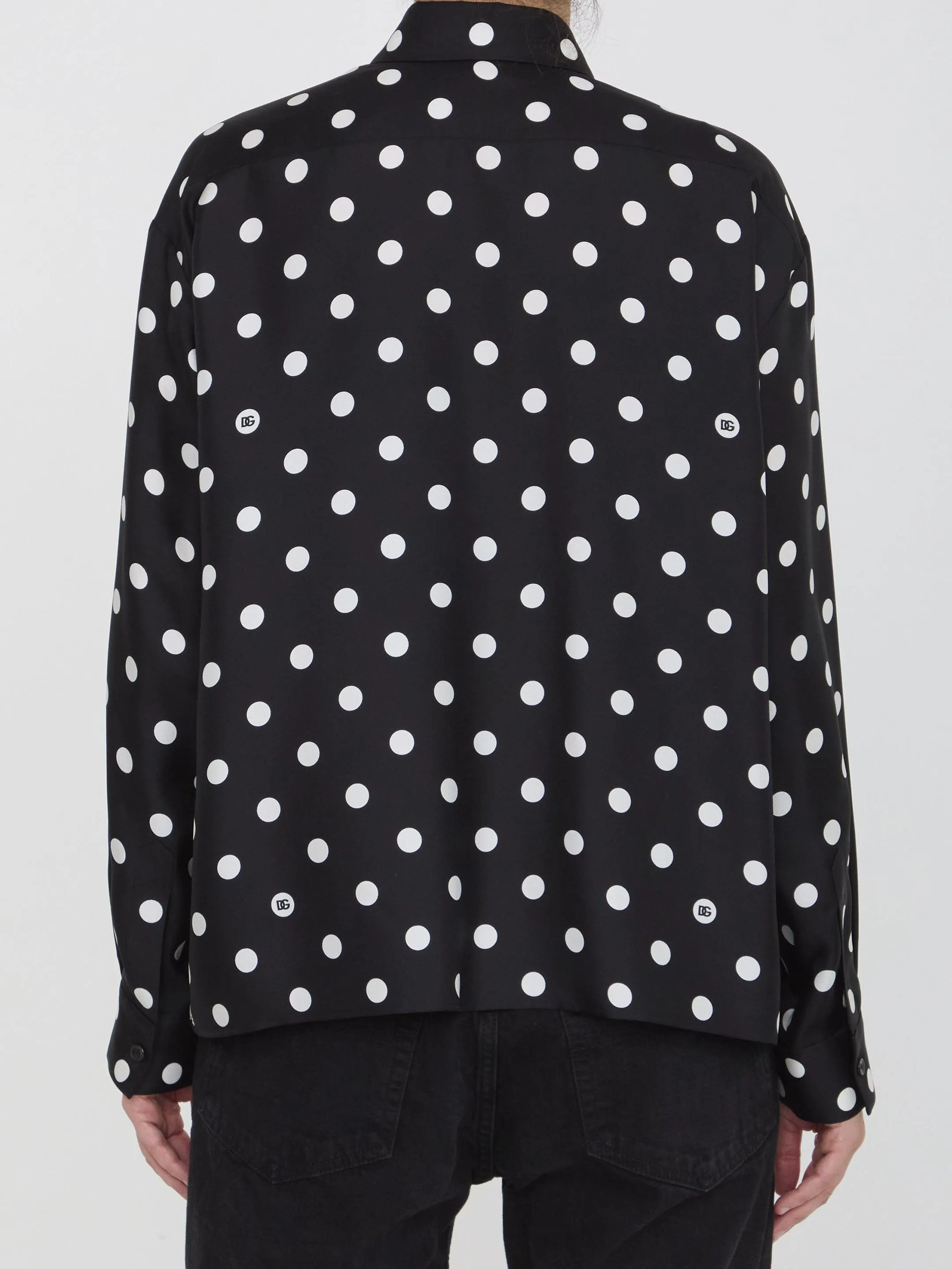 Dolce & Gabbana DG Shirt With Polka-dot Print