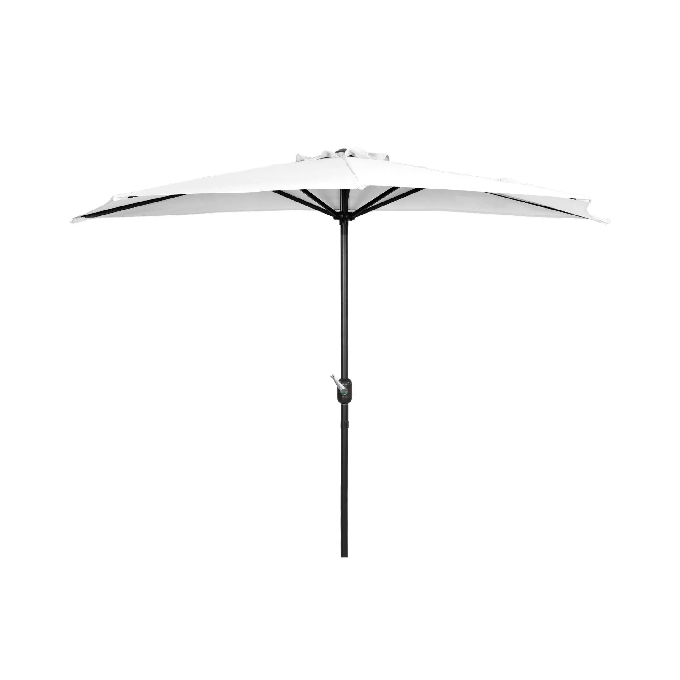 Easton 9 Ft Half Patio Umbrella with Bronze Round Plastic Base Included