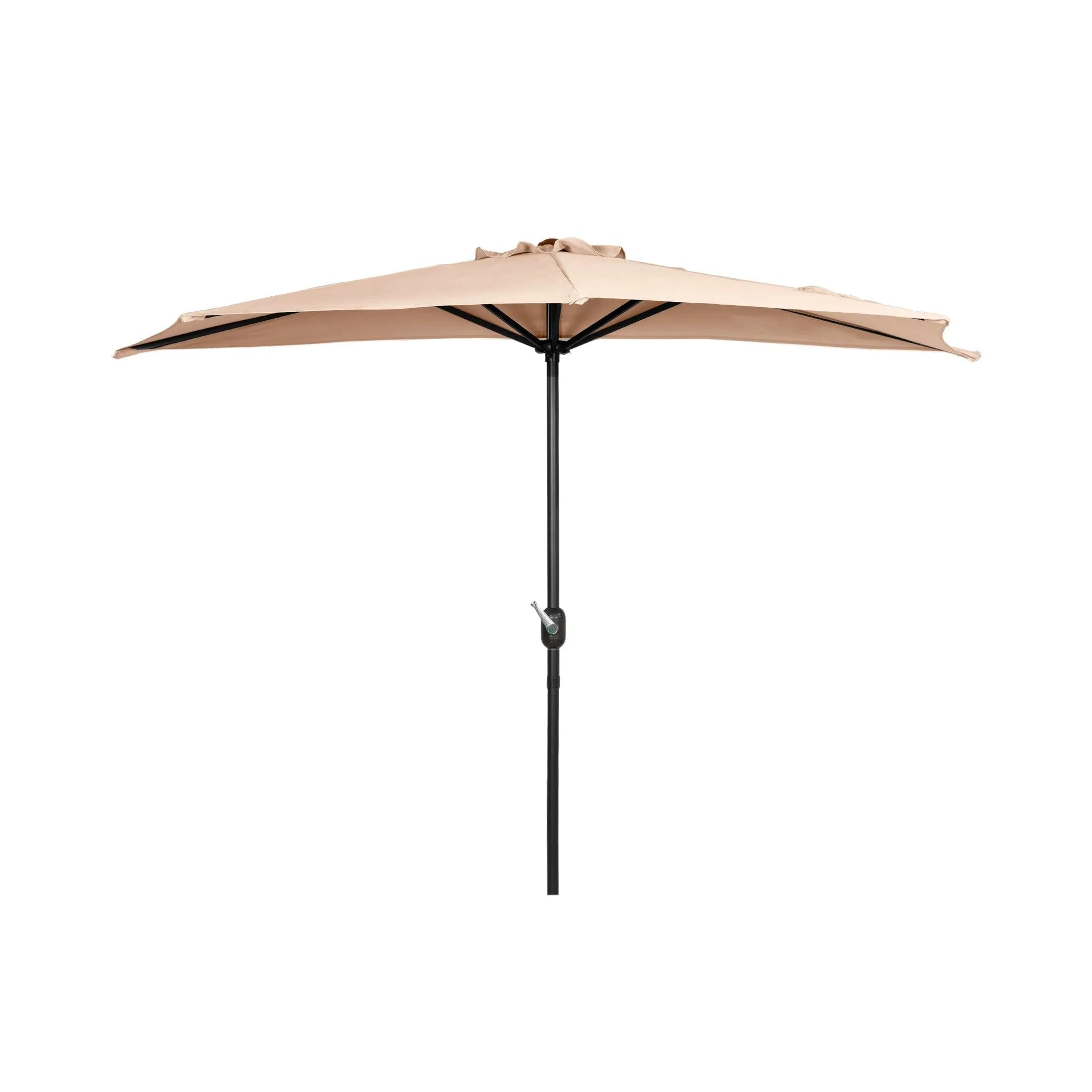 Easton 9 Ft Half Patio Umbrella with Bronze Round Plastic Base Included