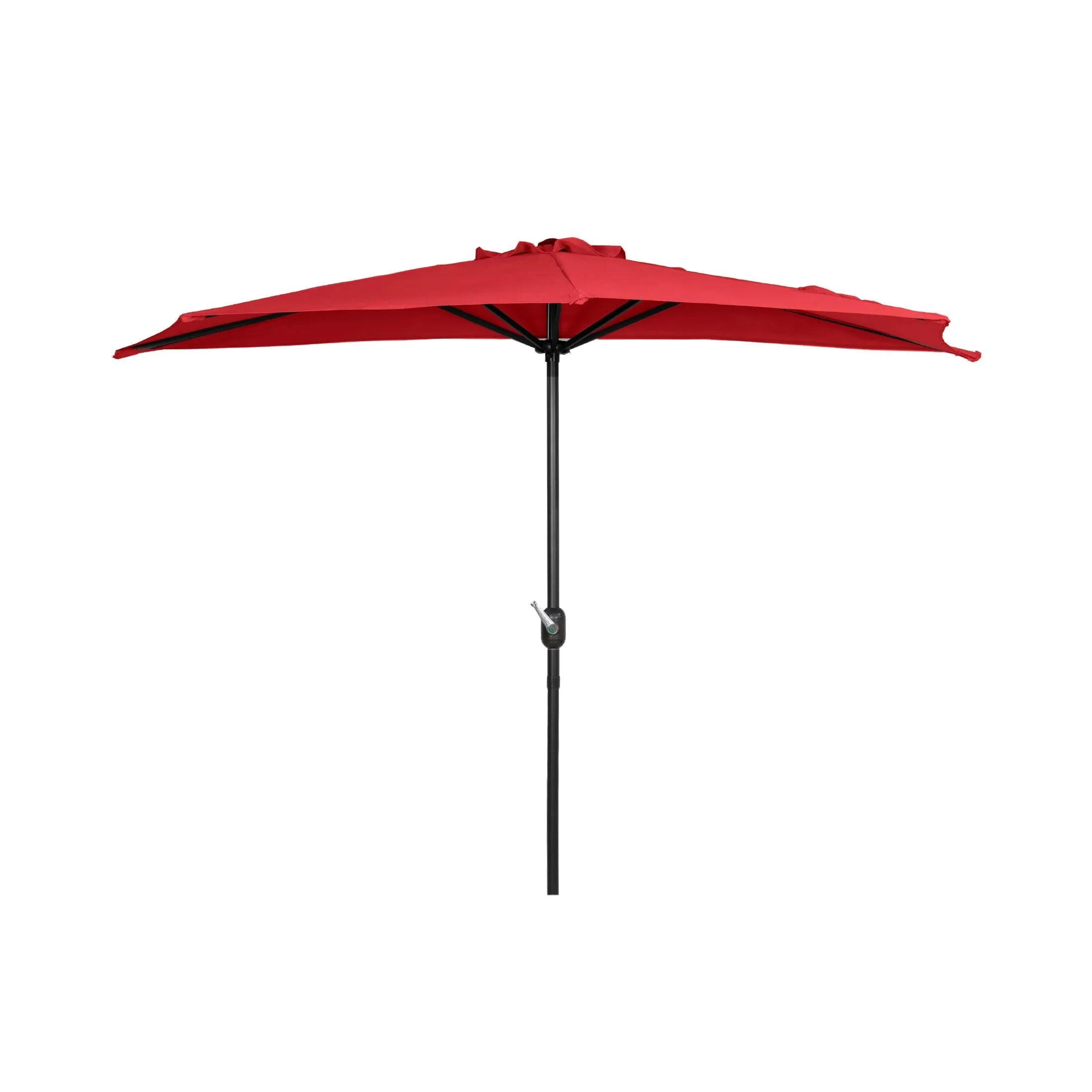 Easton 9 Ft Half Patio Umbrella with Bronze Round Plastic Base Included