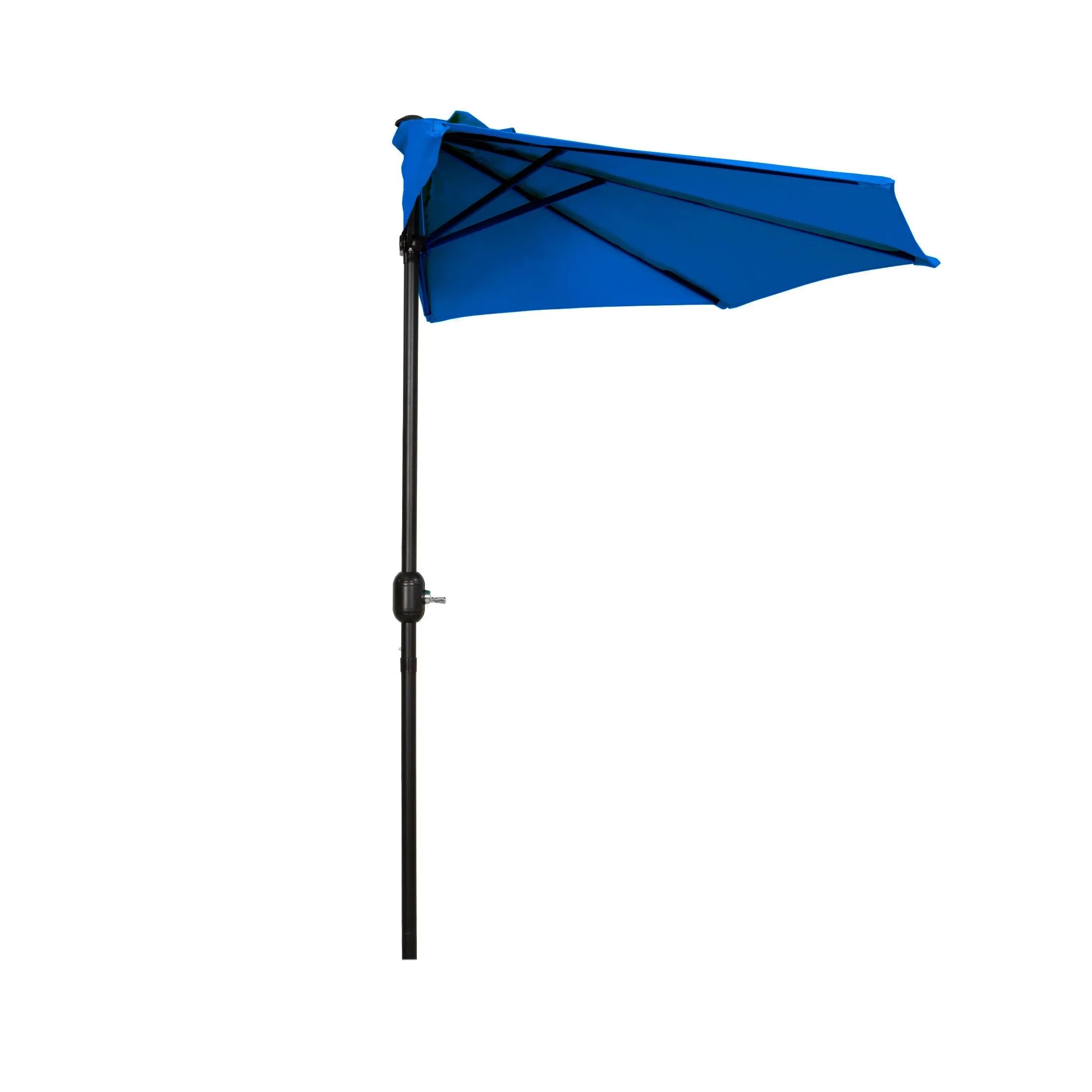 Easton 9 Ft Half Patio Umbrella with Bronze Round Plastic Base Included