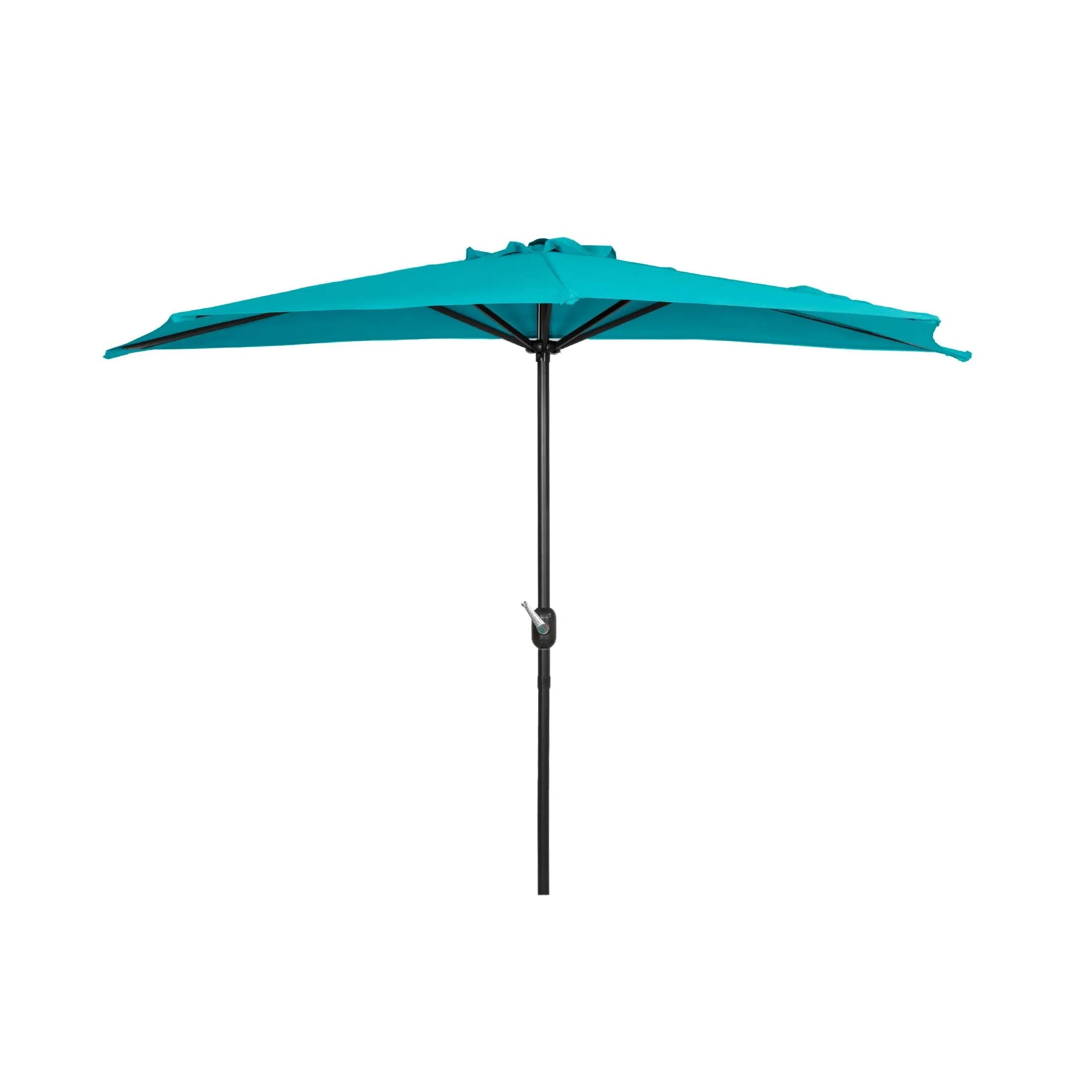 Easton 9 Ft Half Patio Umbrella with Bronze Round Plastic Base Included