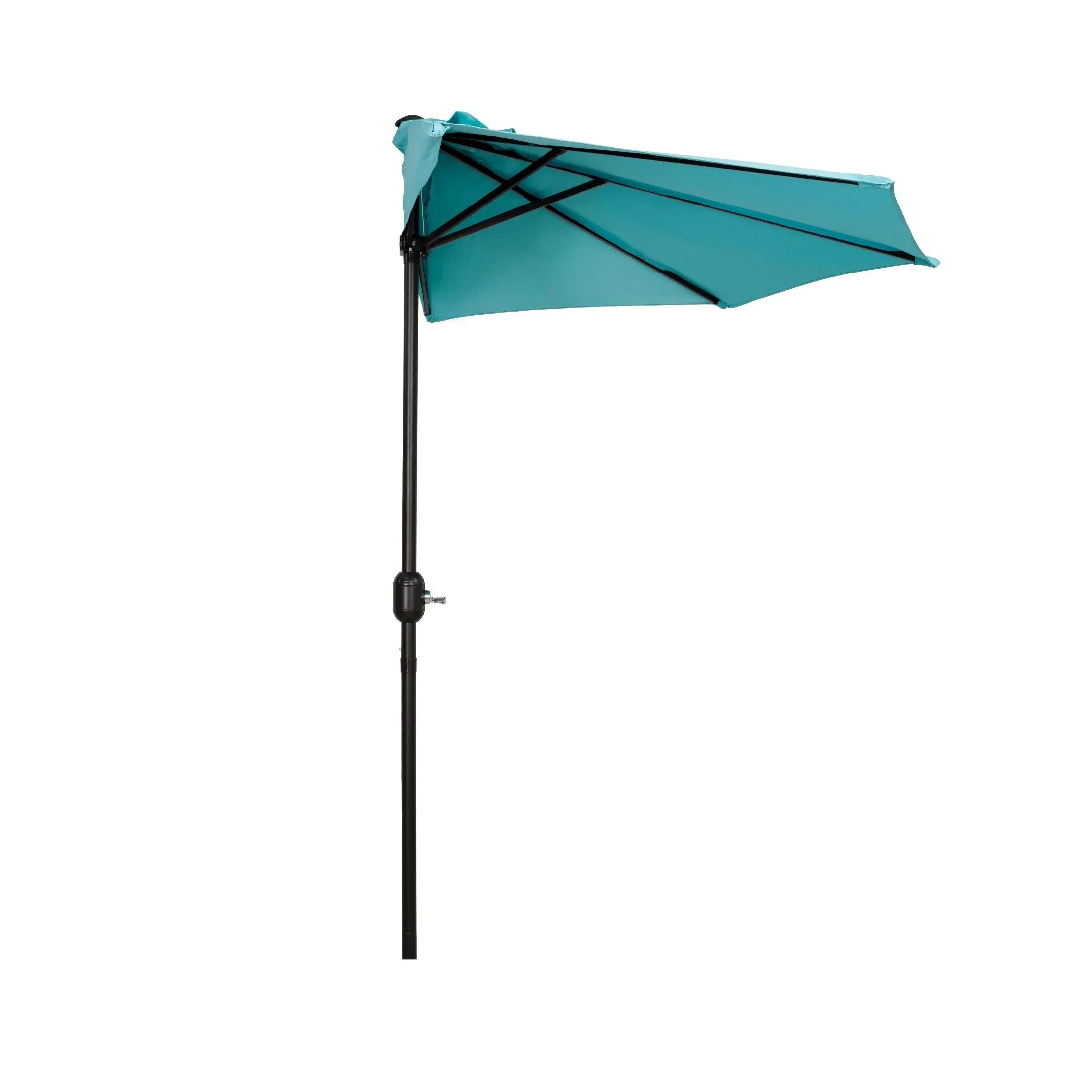 Easton 9 Ft Half Patio Umbrella with Bronze Round Plastic Base Included