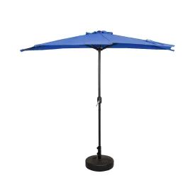 Easton 9 Ft Half Patio Umbrella with Bronze Round Plastic Base Included