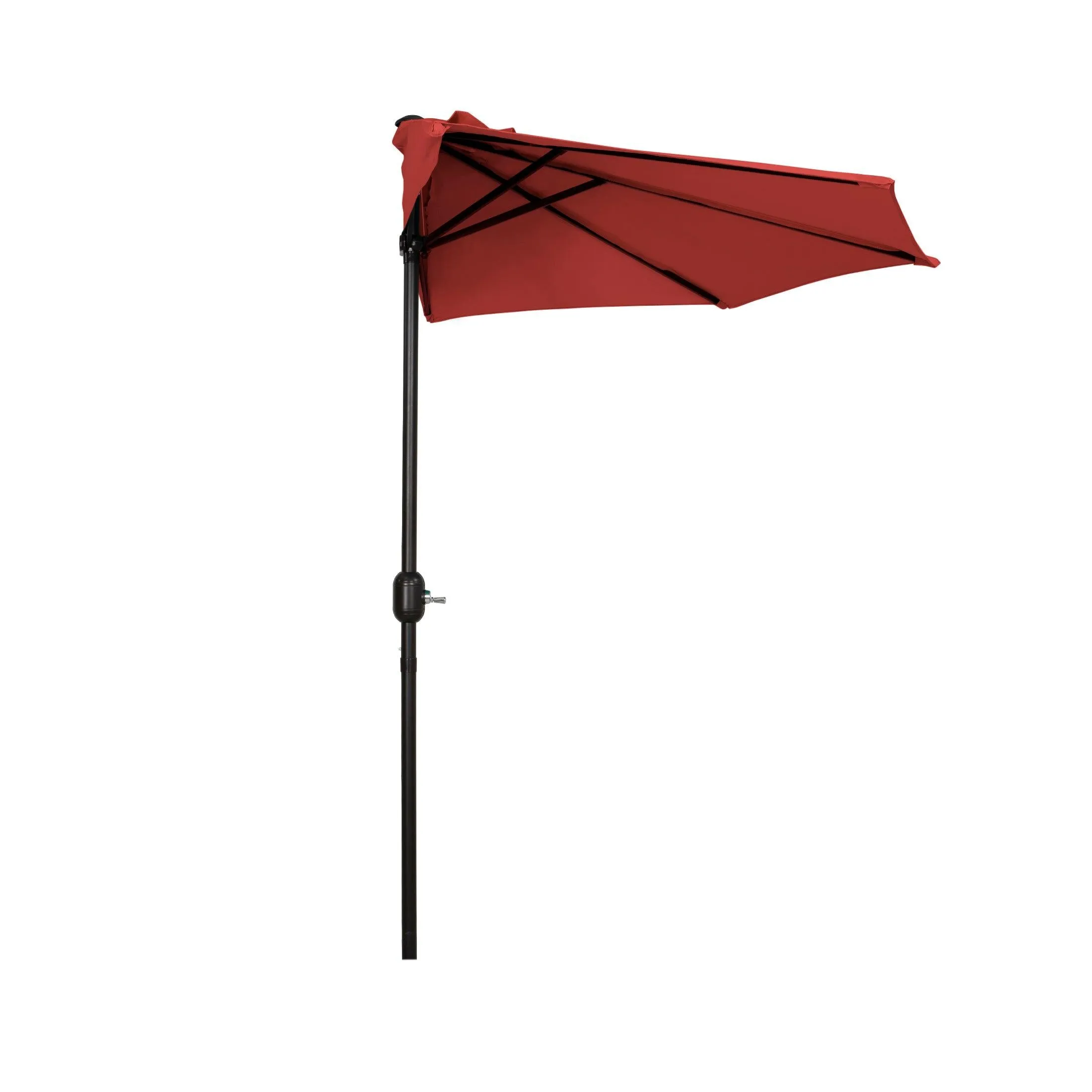 Easton 9 Ft Half Patio Umbrella with Bronze Round Plastic Base Included