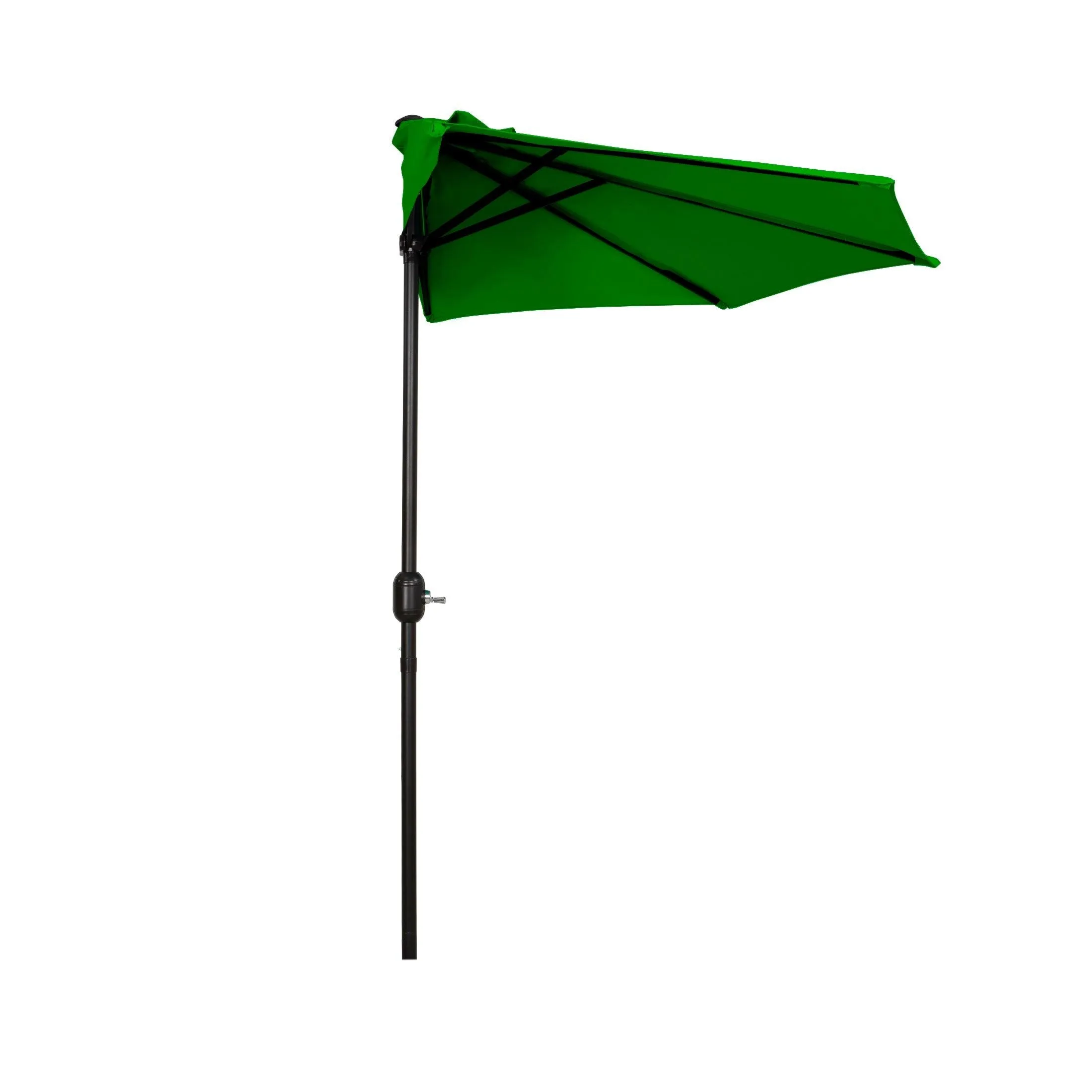 Easton 9 Ft Half Patio Umbrella with Bronze Round Plastic Base Included