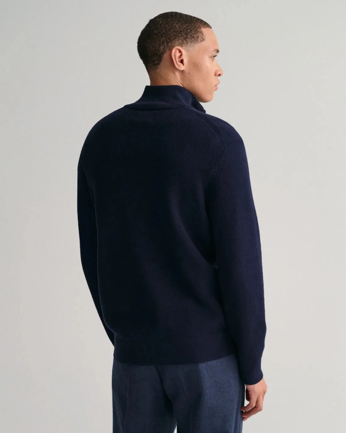 GANT- Cotton Wool Rib HZ , Evening Blue