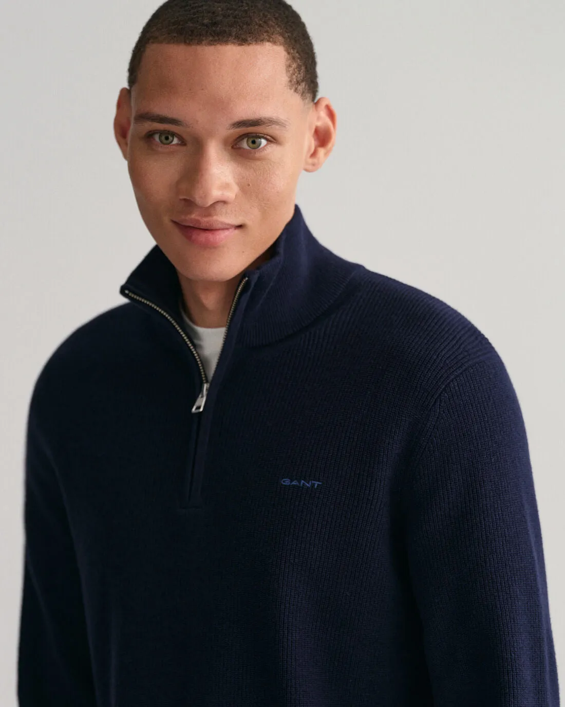 GANT- Cotton Wool Rib HZ , Evening Blue