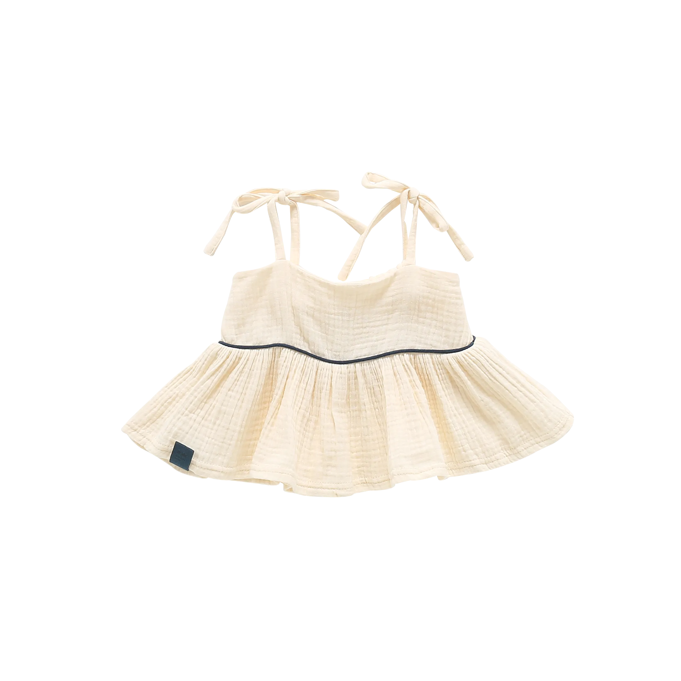 Girl Peplum Top | Cream