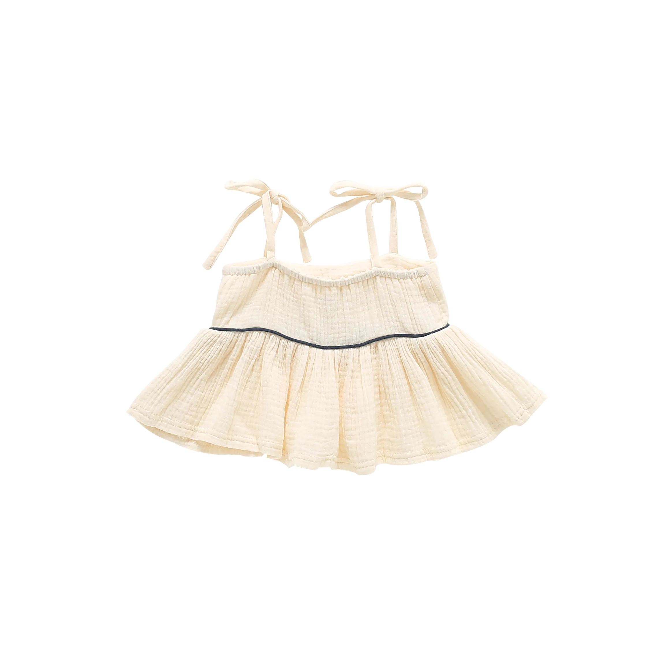 Girl Peplum Top | Cream