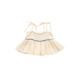 Girl Peplum Top | Cream