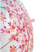 Girls Clear Pink Rose Print 17" Umbrella