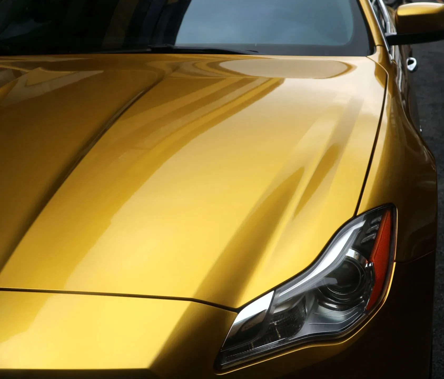 Gloss Metallic Amber Gold Car Wrap