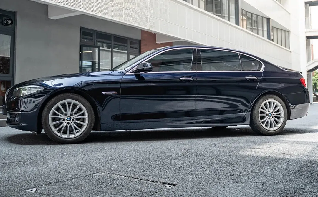 Gloss Metallic Black Blue Car Wrap