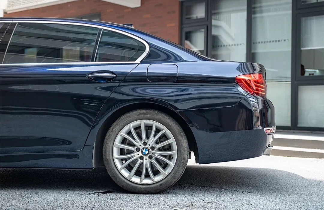 Gloss Metallic Black Blue Car Wrap