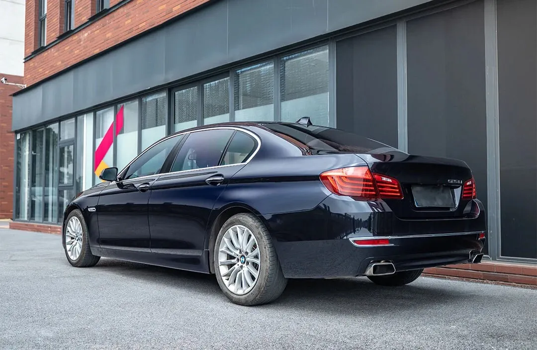Gloss Metallic Black Blue Car Wrap
