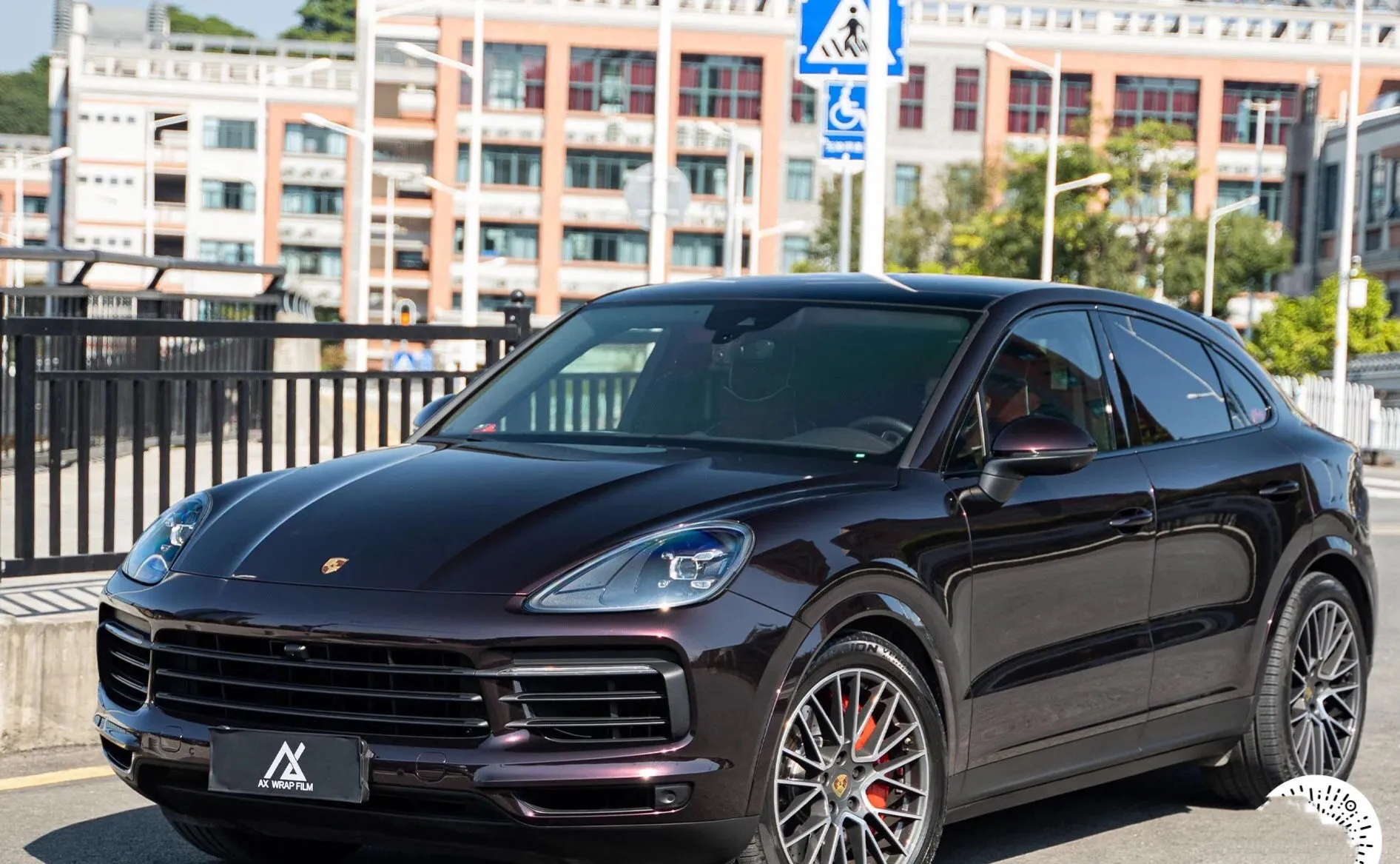 Gloss Metallic Black Red Car Wrap