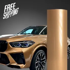 Gloss Metallic Caramel Brown Vinyl Wrap