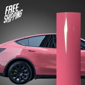 Gloss Metallic Dark Ume Pink Car Wrap