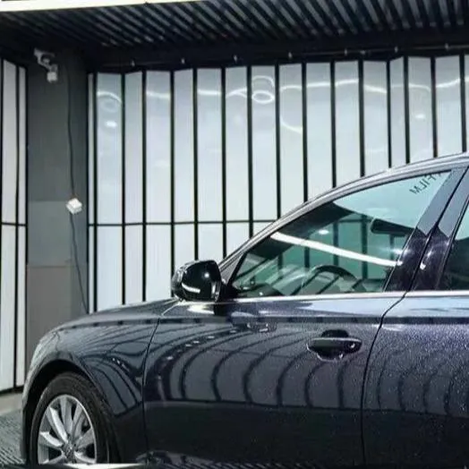 Gloss Metallic Glitter Black Vinyl Wrap