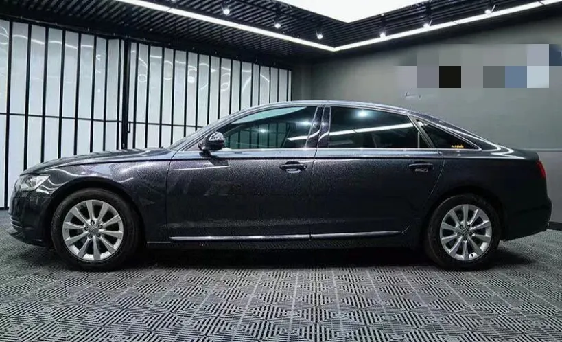 Gloss Metallic Glitter Black Vinyl Wrap