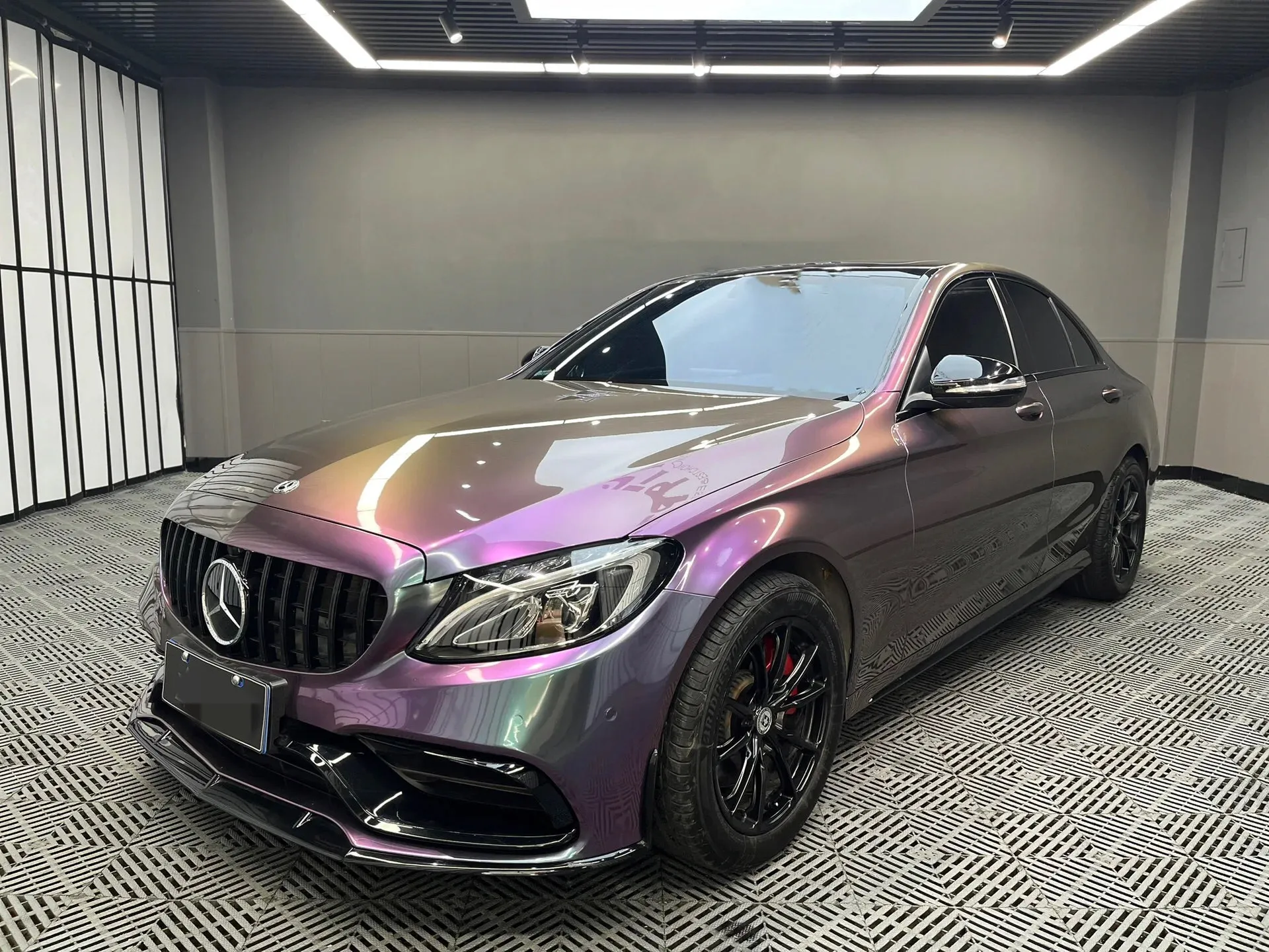 Gloss Metallic Gunmetal Purple Car Wrap