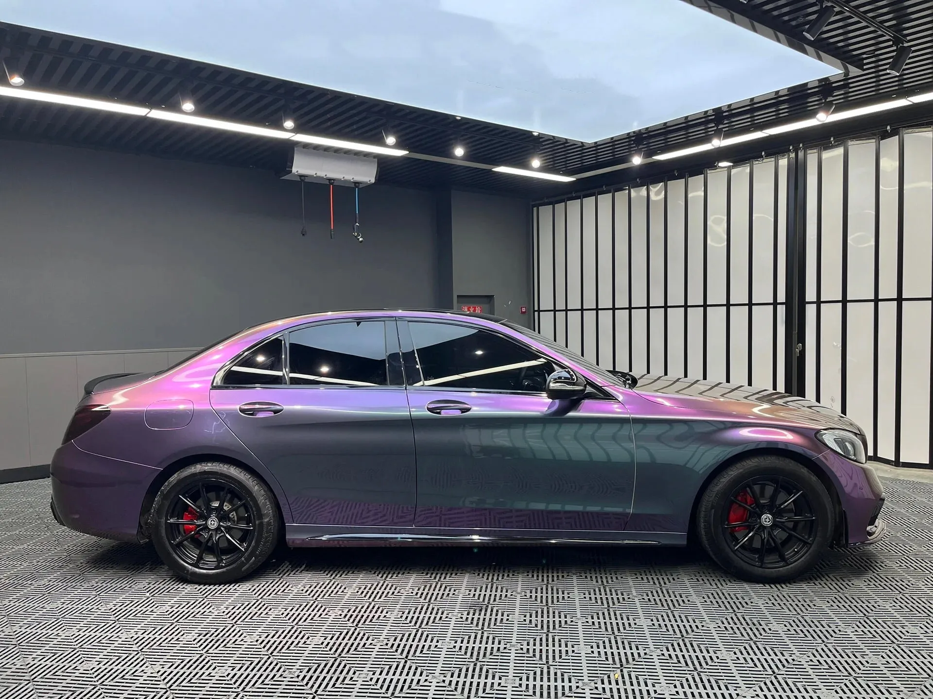 Gloss Metallic Gunmetal Purple Car Wrap