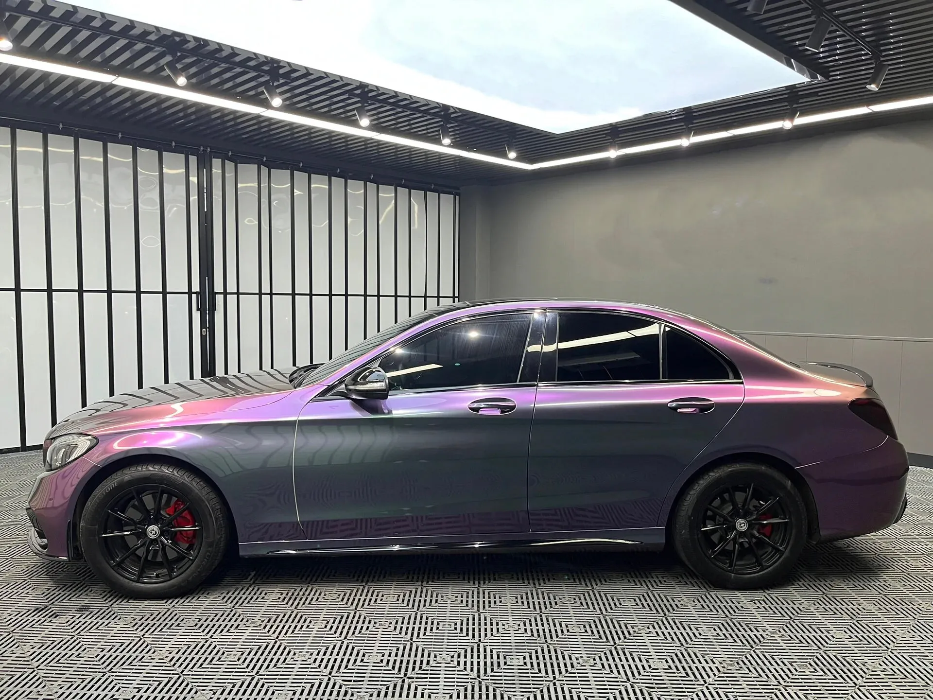 Gloss Metallic Gunmetal Purple Car Wrap