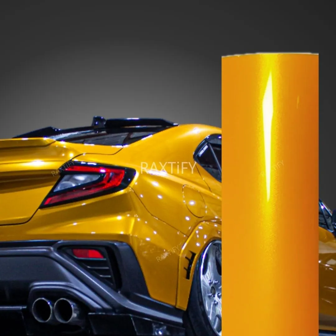 Gloss Metallic Hermes Orange Vinyl Wrap
