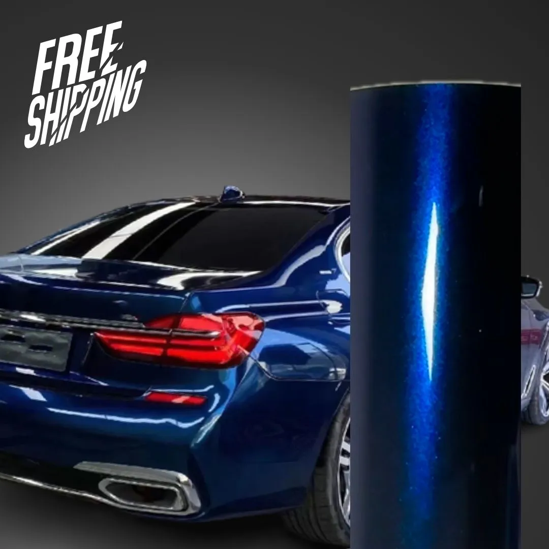 Gloss Metallic Indigo Blue Vinyl Wrap