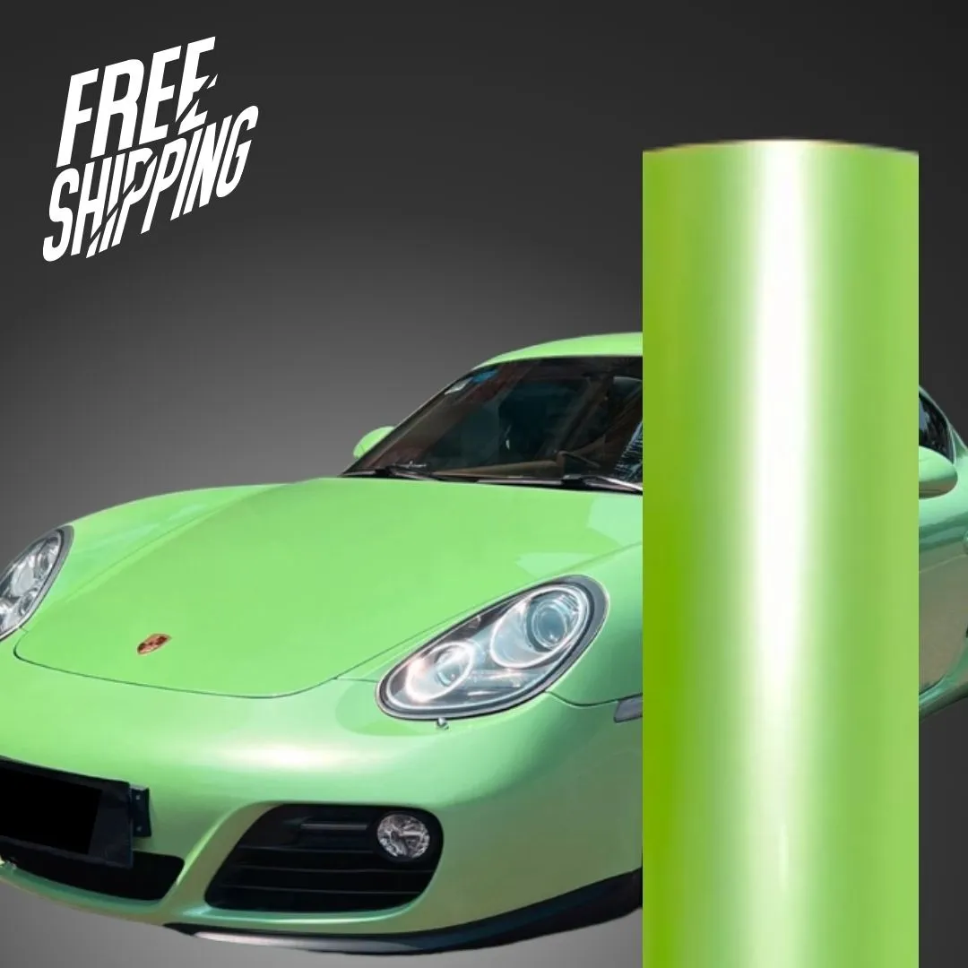 Gloss Metallic Light Green Vinyl Wrap