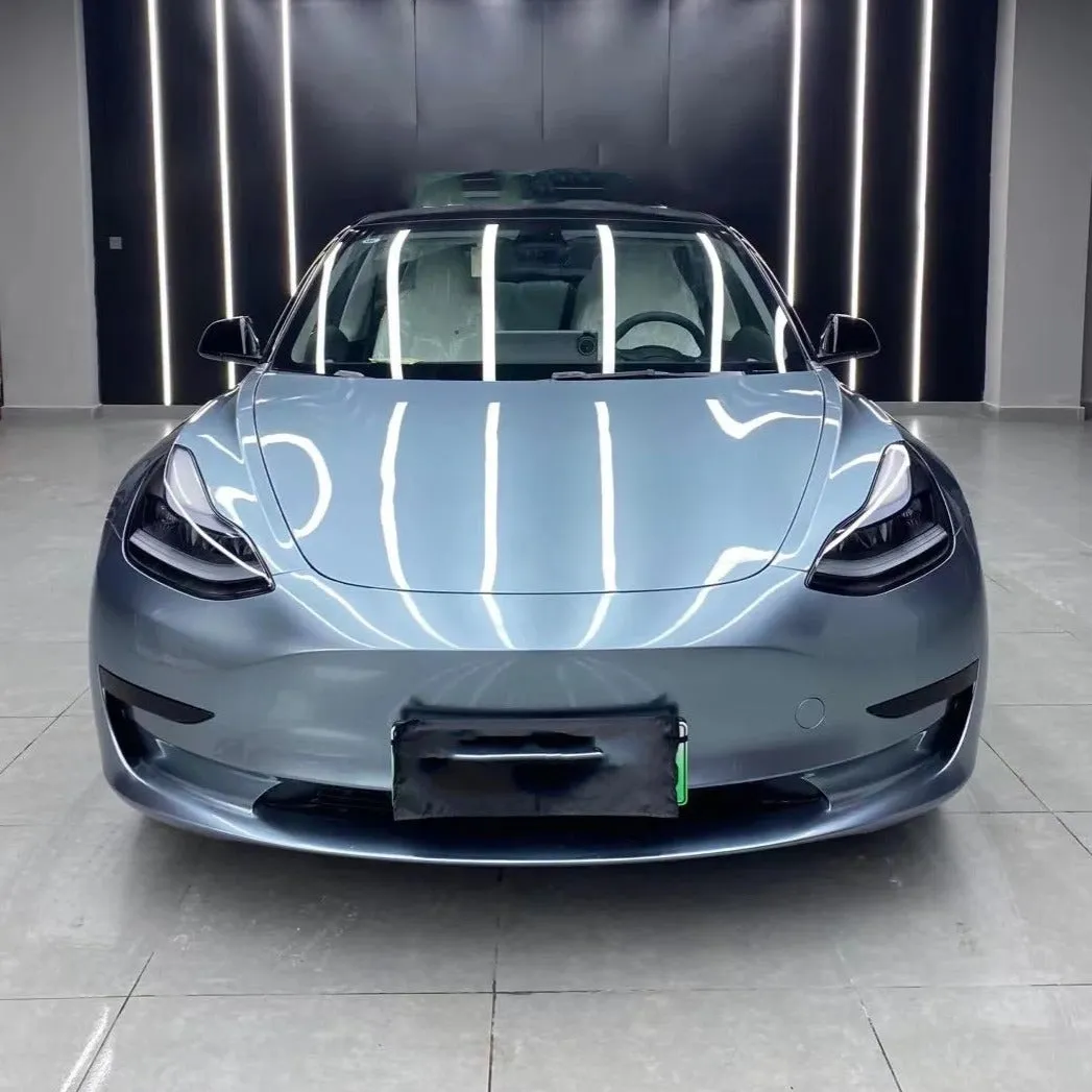 Gloss Metallic Light Steel Blue Vinyl Wrap