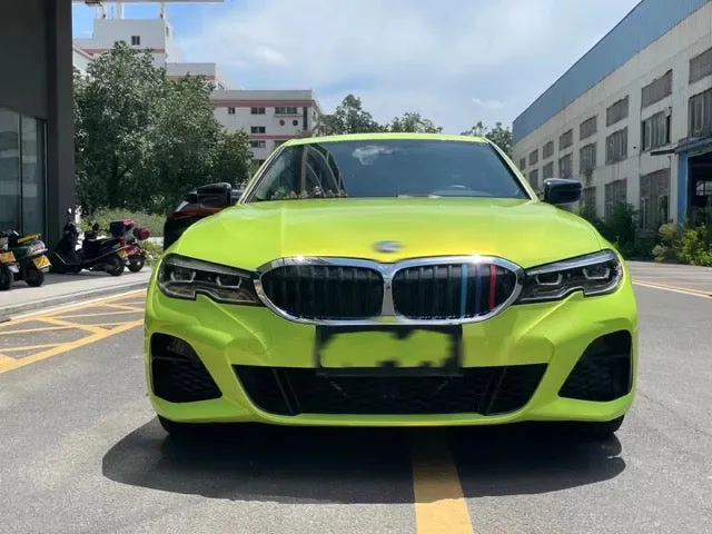 Gloss Metallic Neon Yellow Vinyl Wrap