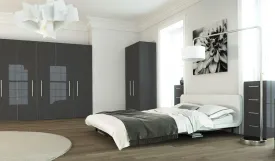 High Gloss Metallic Grey Wardrobes