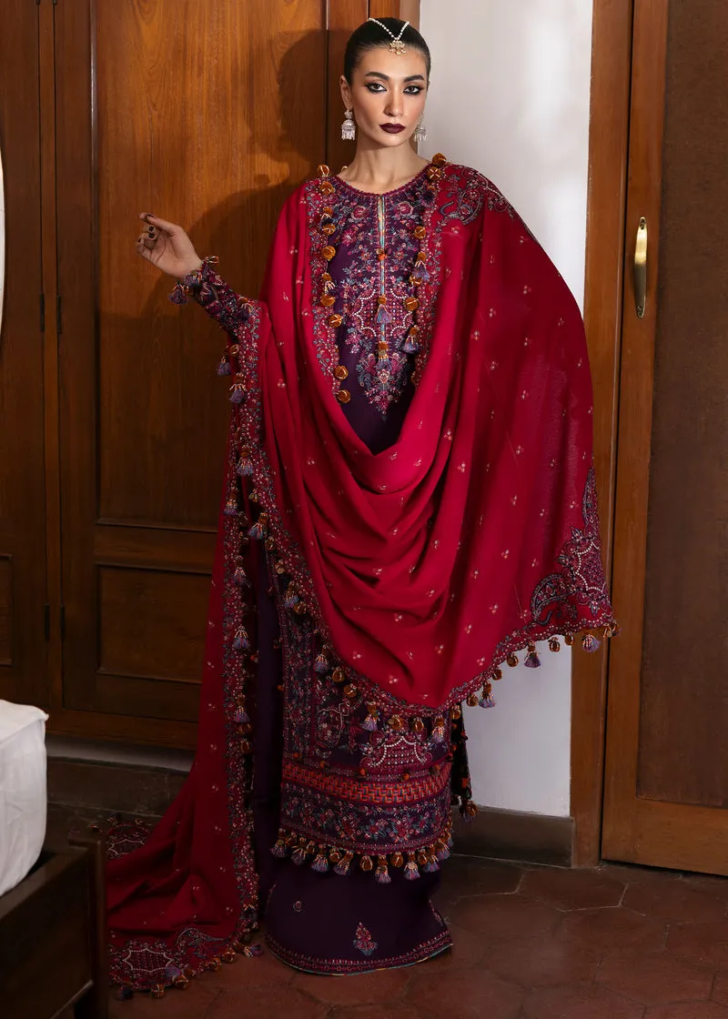 Hussain Rehar Unstitched 3 Piece Karandi A/W Collection'2024-Liliana