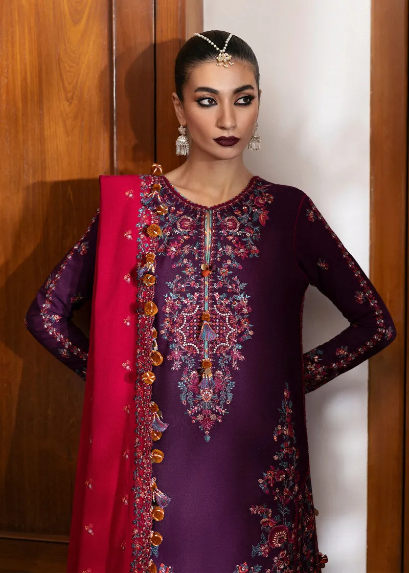 Hussain Rehar Unstitched 3 Piece Karandi A/W Collection'2024-Liliana
