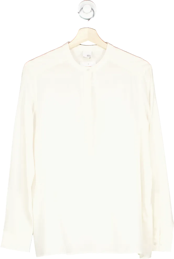 Iris & Ink Off-White Silk Shirt UK 12