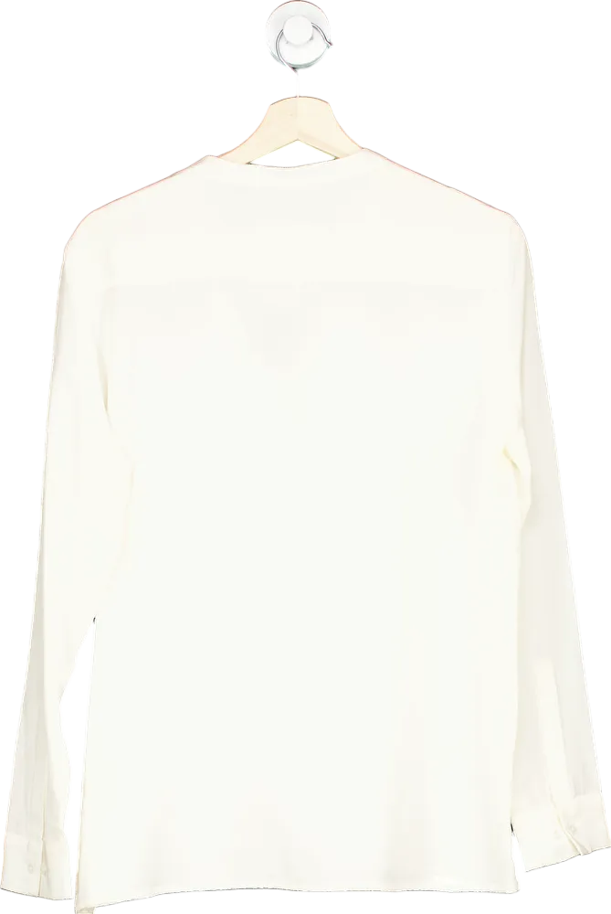Iris & Ink Off-White Silk Shirt UK 12