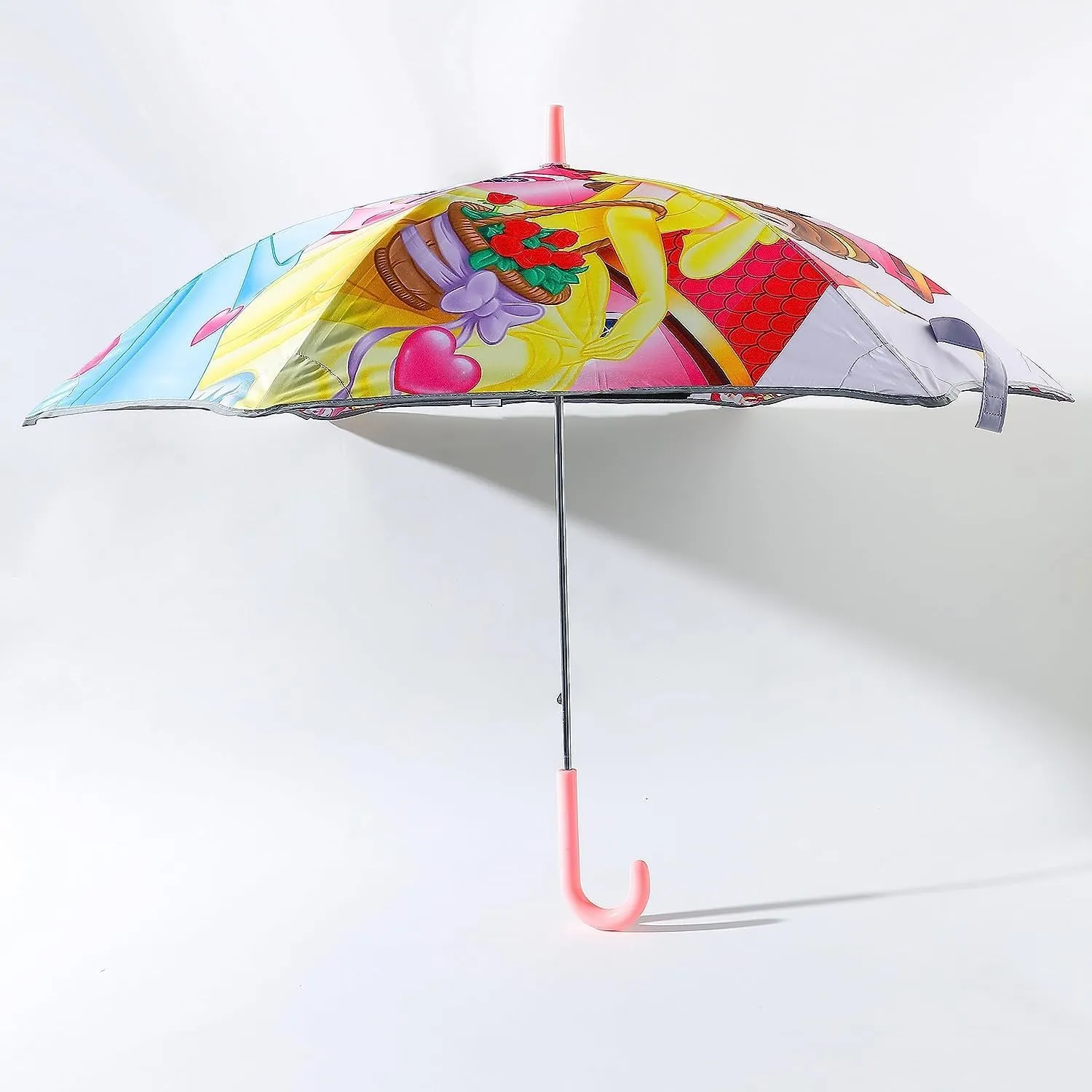 Kuber Industries Disney Princess Print Umbrella For Kids|Automatic Umbrella For Rain-Pack of 5 (Multi)