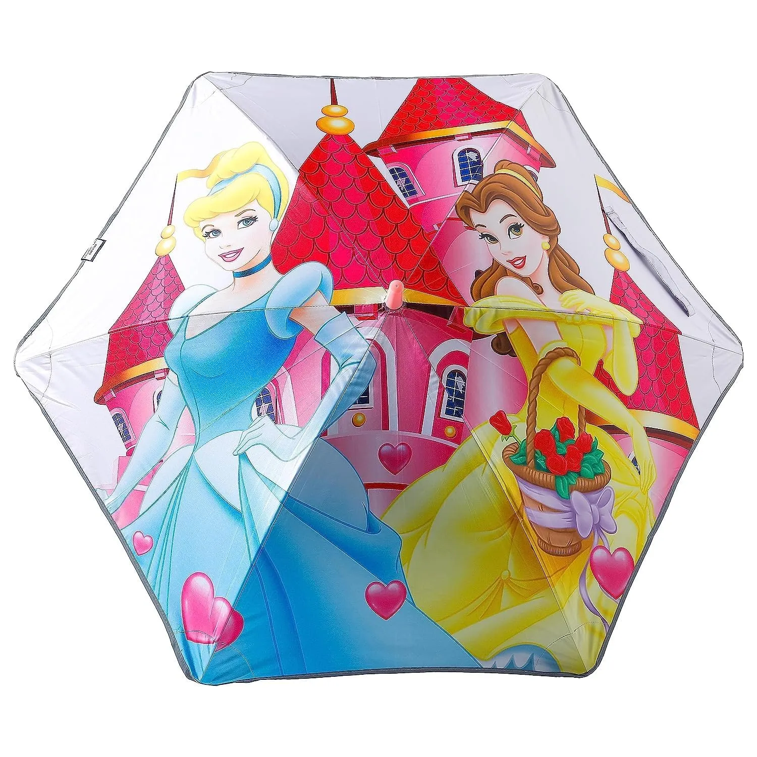 Kuber Industries Disney Princess Print Umbrella For Kids|Automatic Umbrella For Rain-Pack of 5 (Multi)