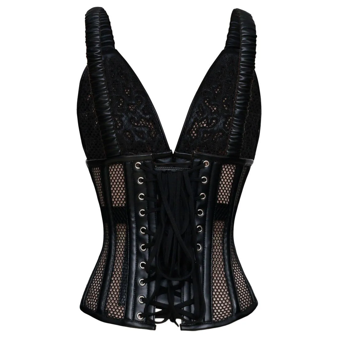 Lakeisha Authentic Steel Boned Underbust Mesh Corset