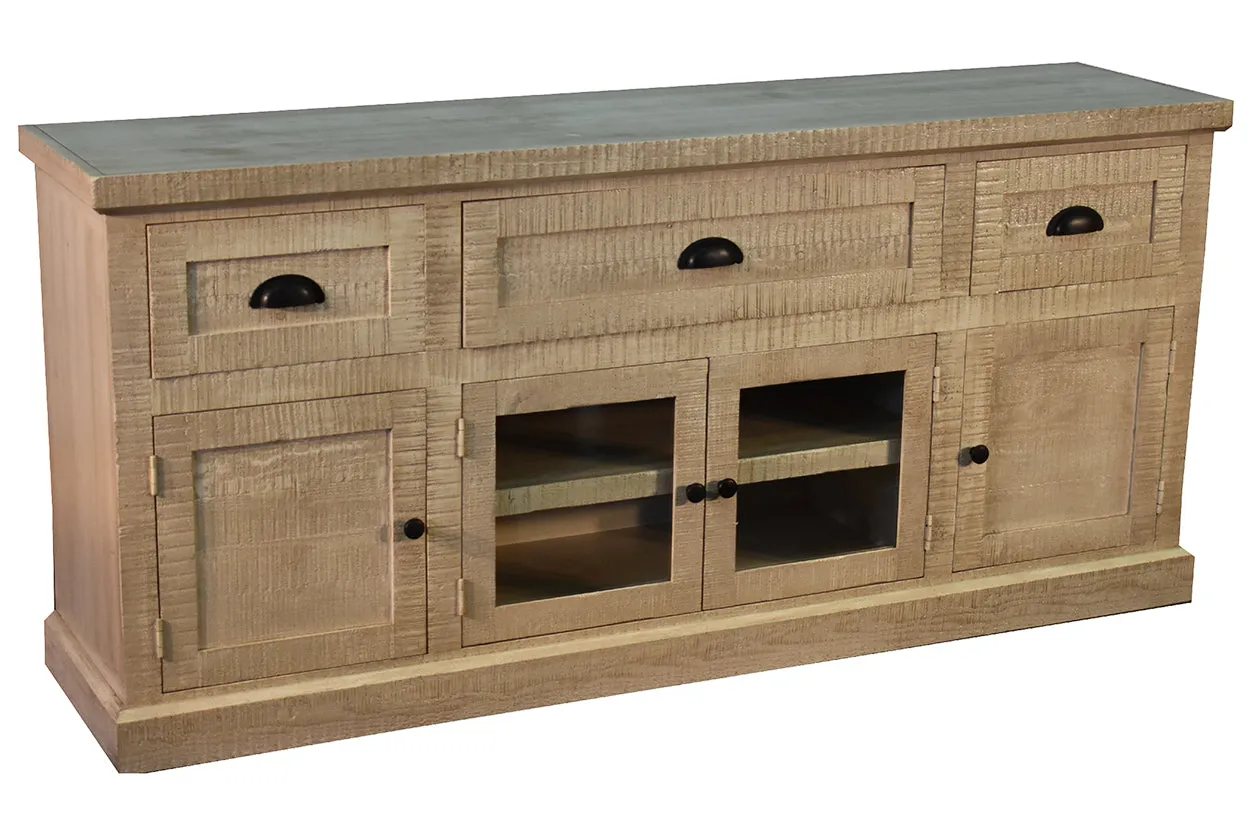 Laramie 70" TV Console - White Glaze