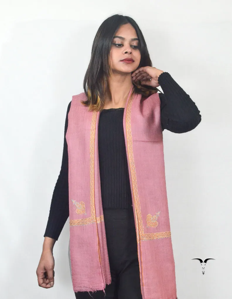 Lavender Pashmina Shawl With Sozni 5666