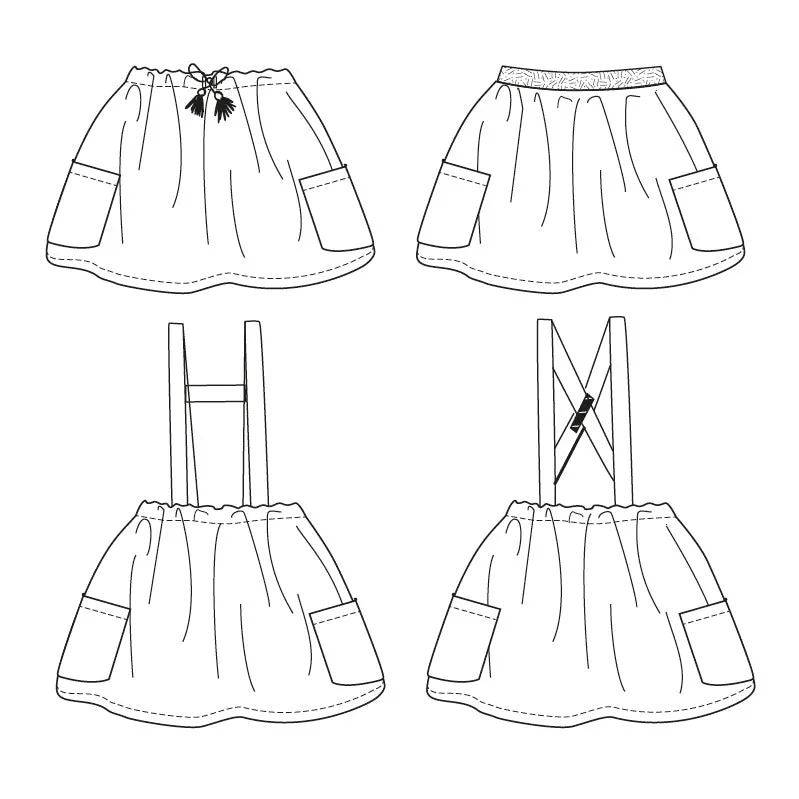 MARGUERITE skirt - Girl 3-12Y - Paper Sewing Pattern